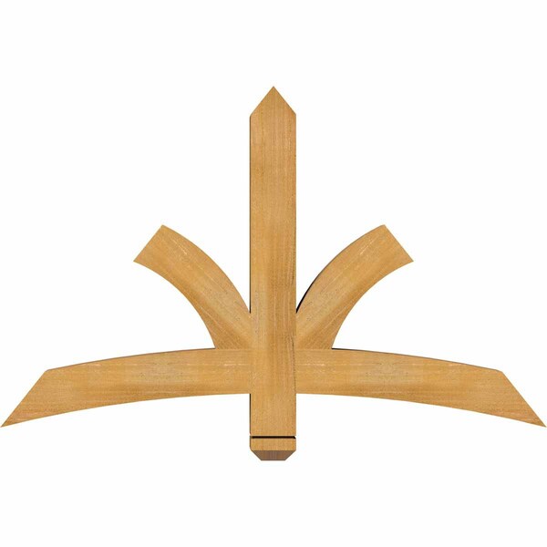 Ekena Millwork Davenport Rough Sawn Timber Gable Bracket, Western Red Cedar, 48"W x 30"H x 4"D x 4"F, 15/12 Pitch GBW048X30X0404DAV00RWR - main